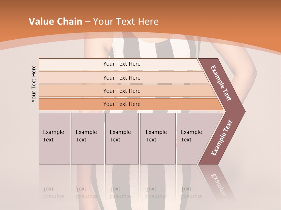 A Woman In A Black And White Striped Dress PowerPoint Template