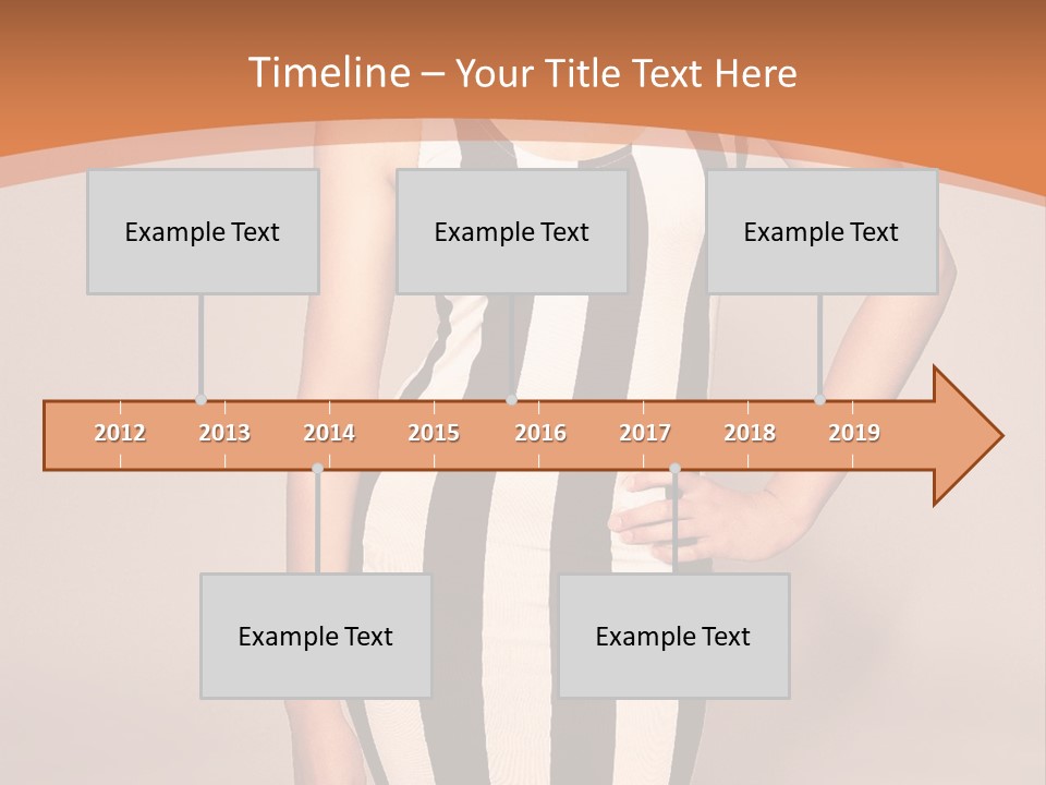 A Woman In A Black And White Striped Dress PowerPoint Template