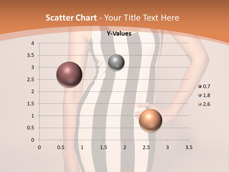 A Woman In A Black And White Striped Dress PowerPoint Template