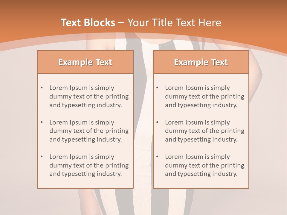 A Woman In A Black And White Striped Dress PowerPoint Template