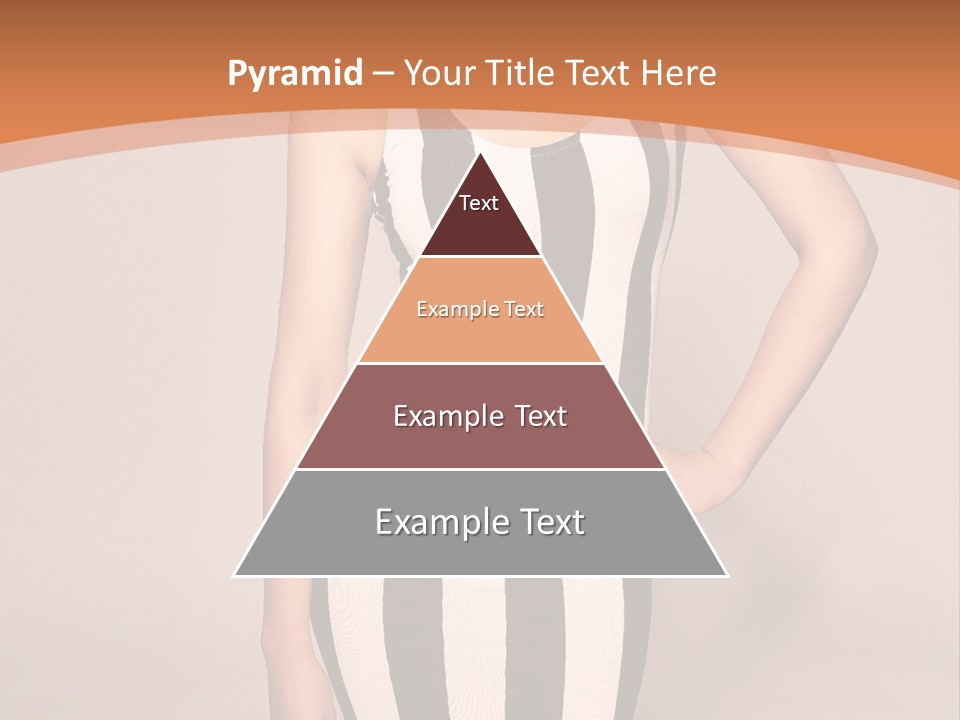 A Woman In A Black And White Striped Dress PowerPoint Template