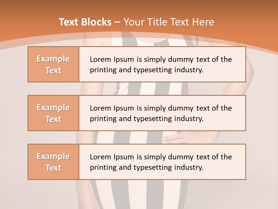 A Woman In A Black And White Striped Dress PowerPoint Template