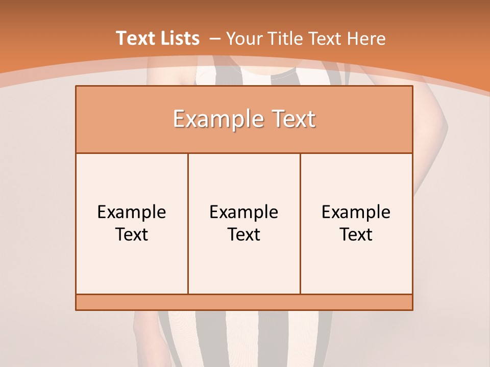 A Woman In A Black And White Striped Dress PowerPoint Template