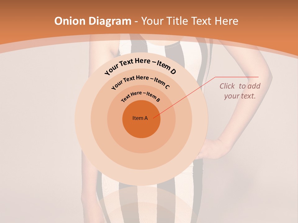 A Woman In A Black And White Striped Dress PowerPoint Template