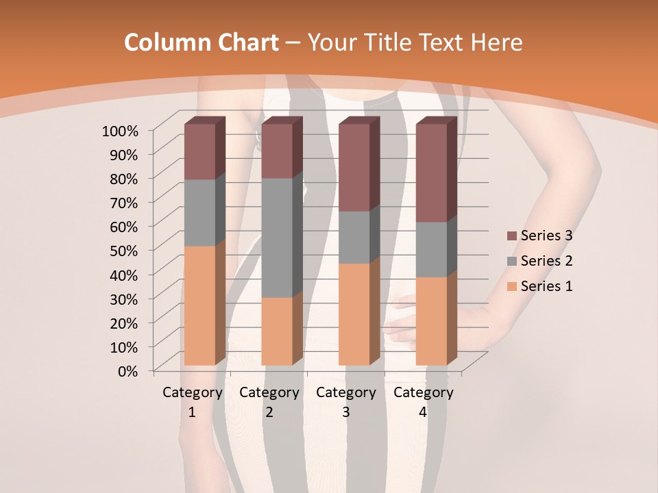 A Woman In A Black And White Striped Dress PowerPoint Template