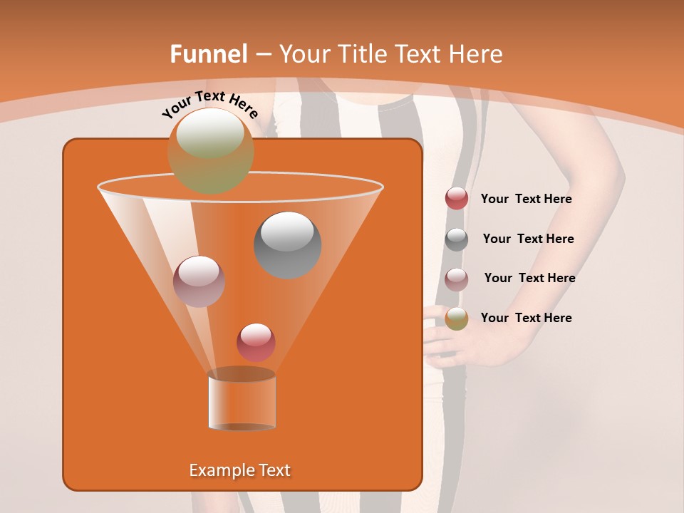 A Woman In A Black And White Striped Dress PowerPoint Template