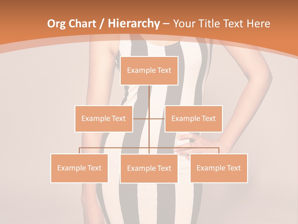 A Woman In A Black And White Striped Dress PowerPoint Template