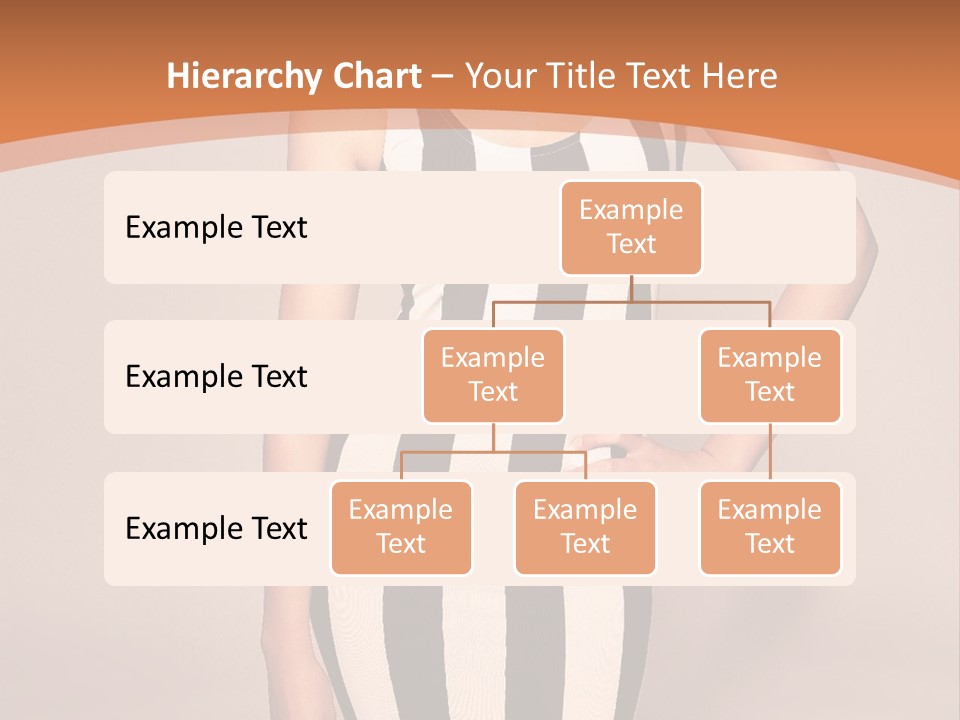 A Woman In A Black And White Striped Dress PowerPoint Template