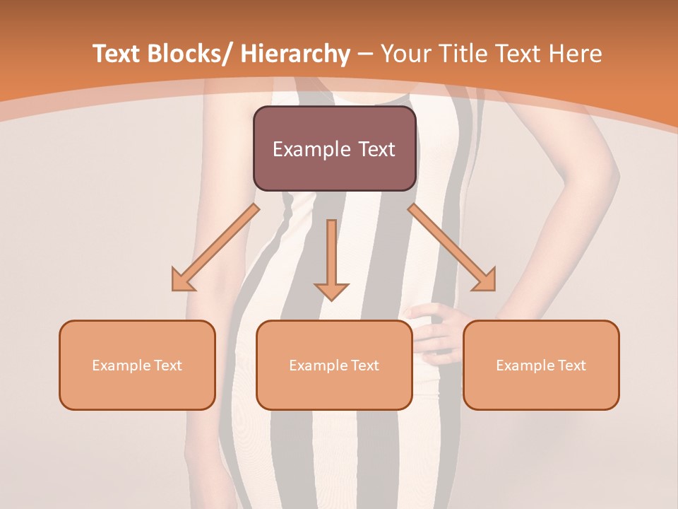 A Woman In A Black And White Striped Dress PowerPoint Template