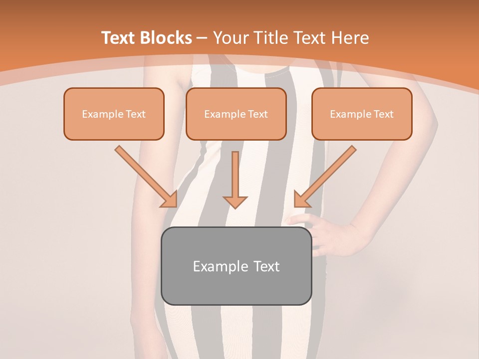 A Woman In A Black And White Striped Dress PowerPoint Template