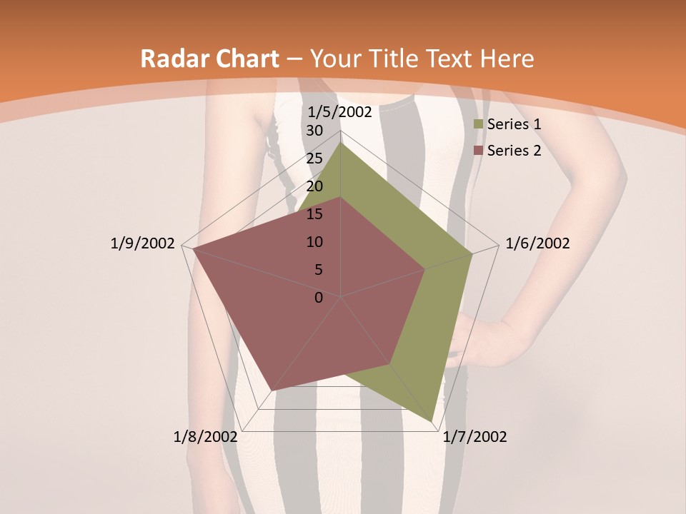 A Woman In A Black And White Striped Dress PowerPoint Template