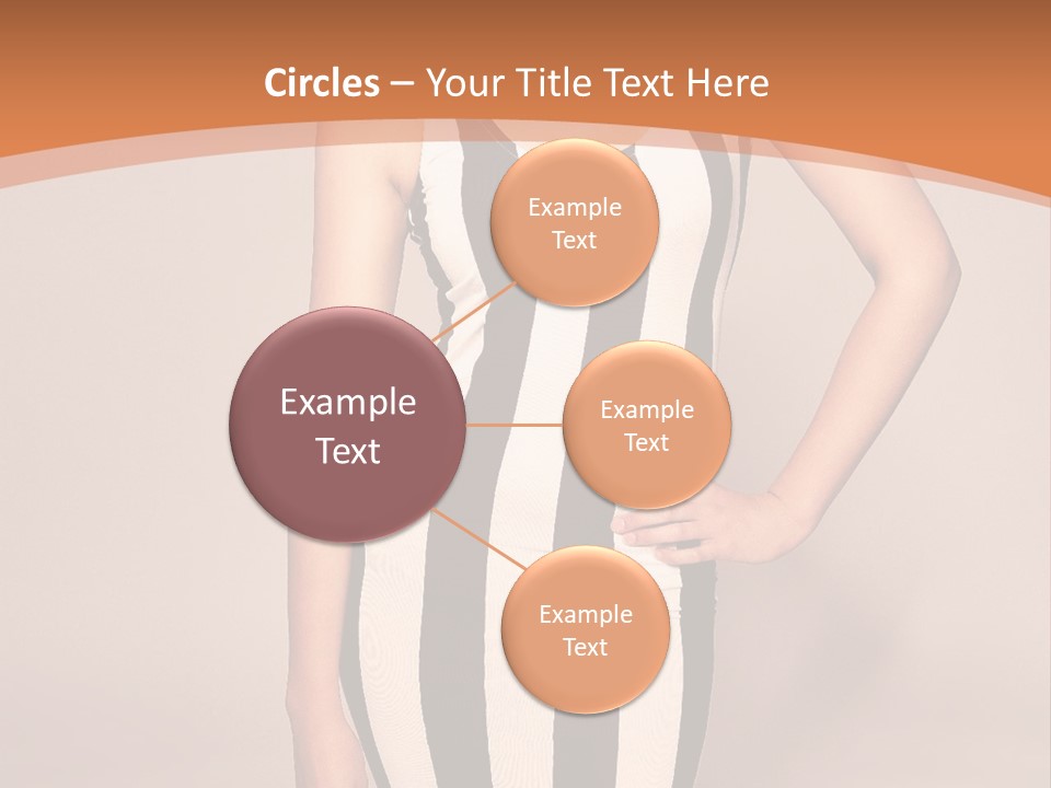 A Woman In A Black And White Striped Dress PowerPoint Template