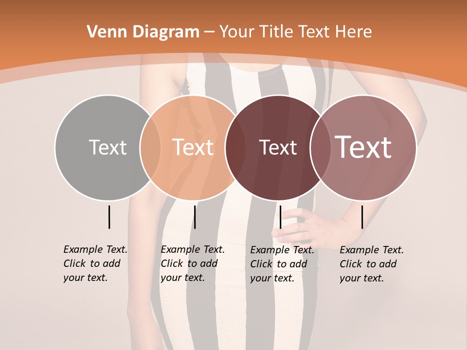 A Woman In A Black And White Striped Dress PowerPoint Template