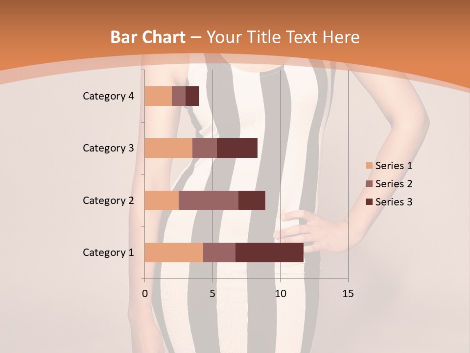 A Woman In A Black And White Striped Dress PowerPoint Template