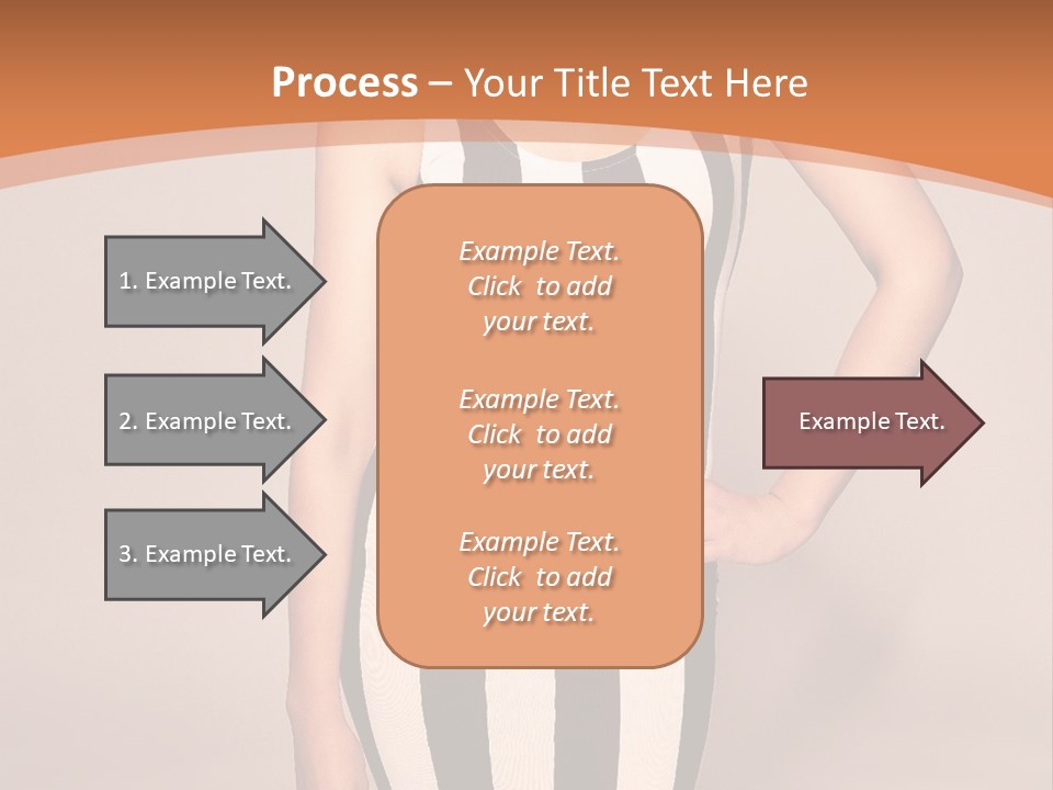 A Woman In A Black And White Striped Dress PowerPoint Template