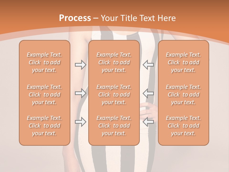 A Woman In A Black And White Striped Dress PowerPoint Template