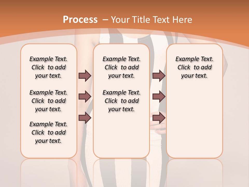 A Woman In A Black And White Striped Dress PowerPoint Template