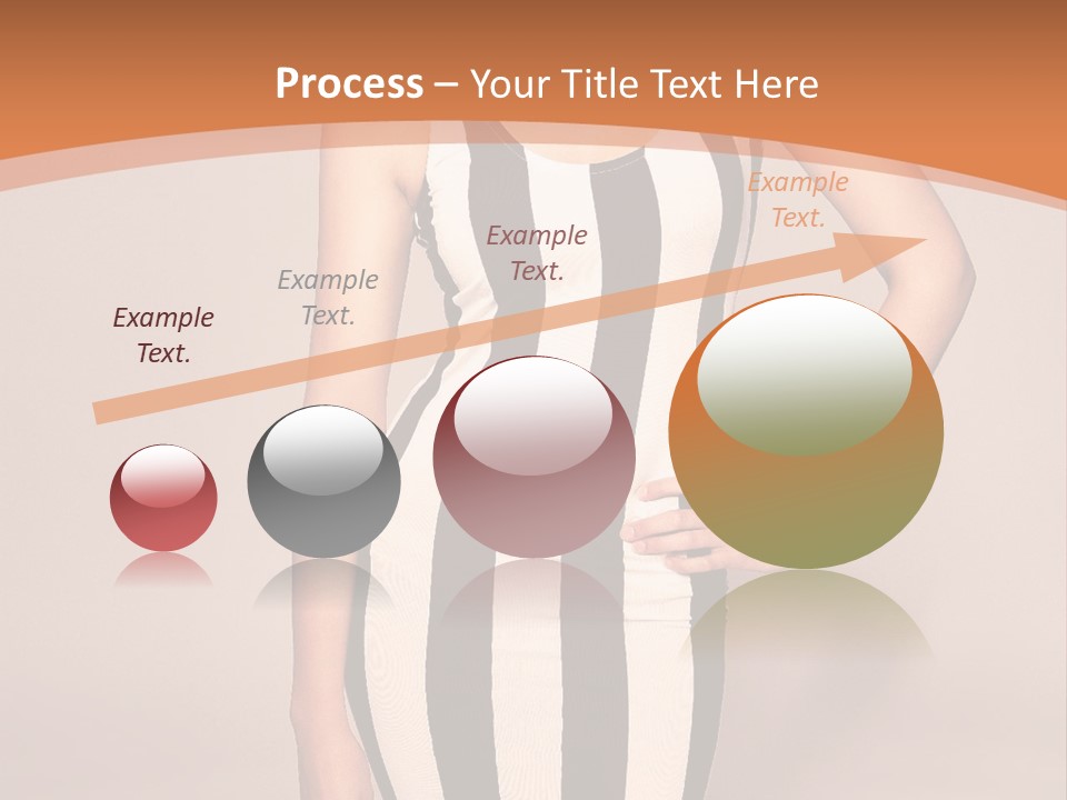 A Woman In A Black And White Striped Dress PowerPoint Template