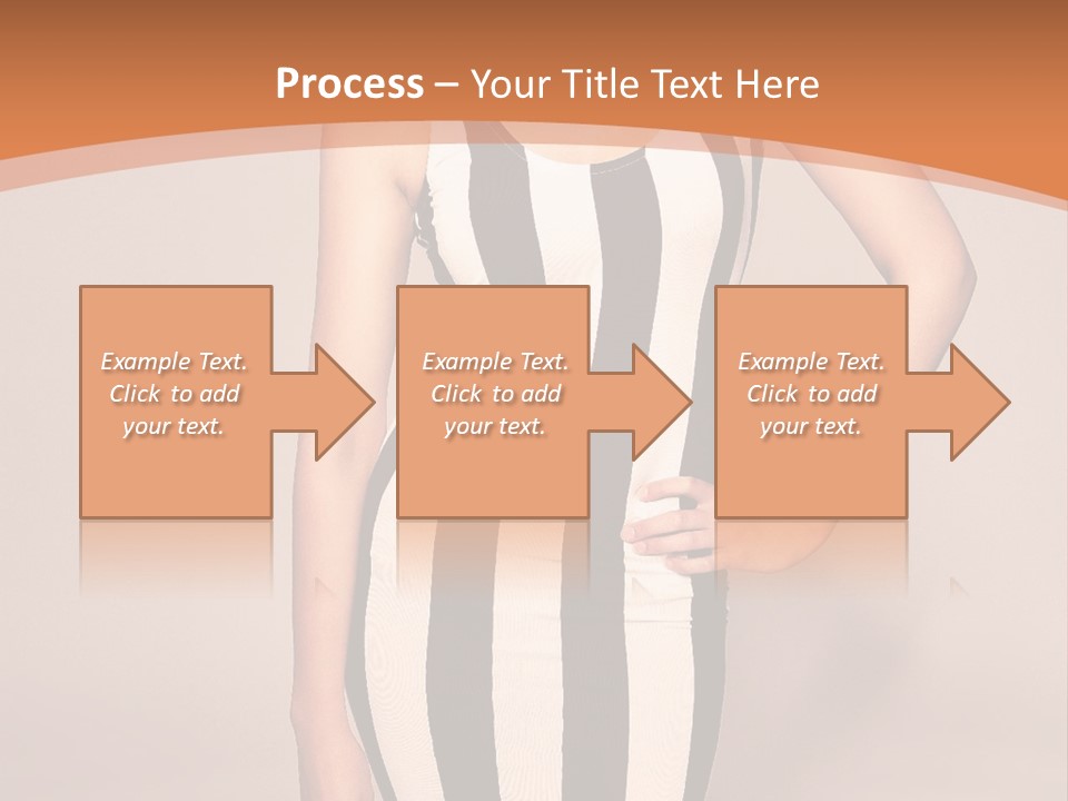 A Woman In A Black And White Striped Dress PowerPoint Template