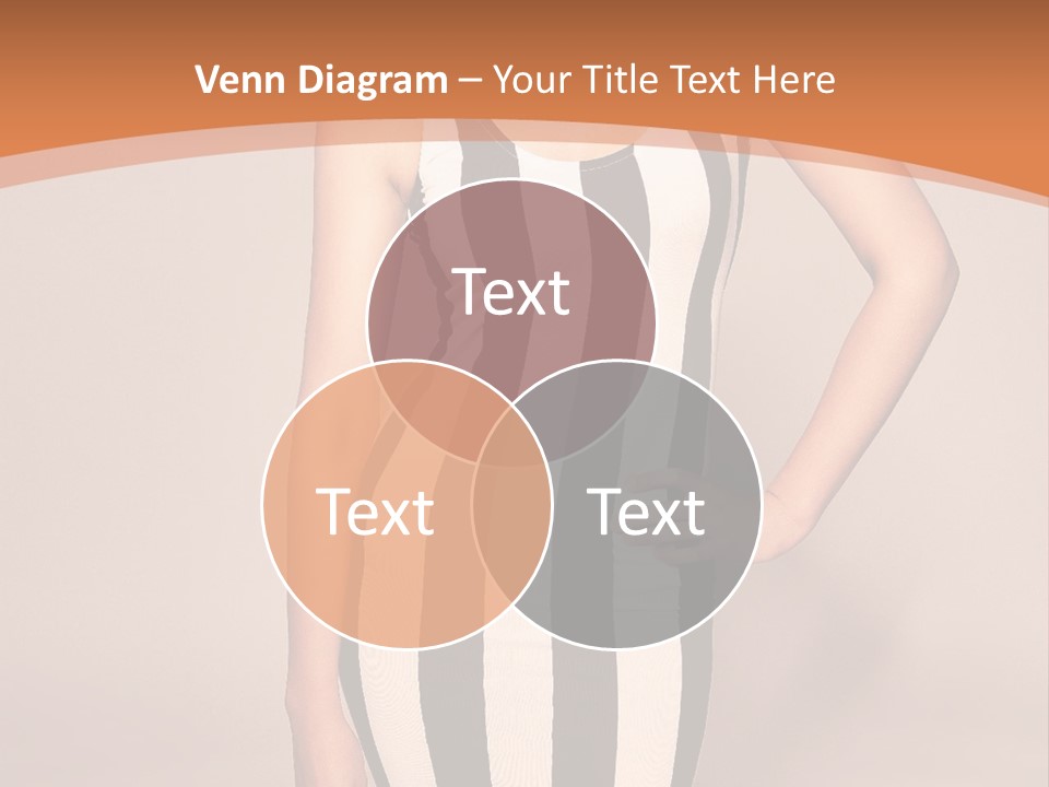 A Woman In A Black And White Striped Dress PowerPoint Template