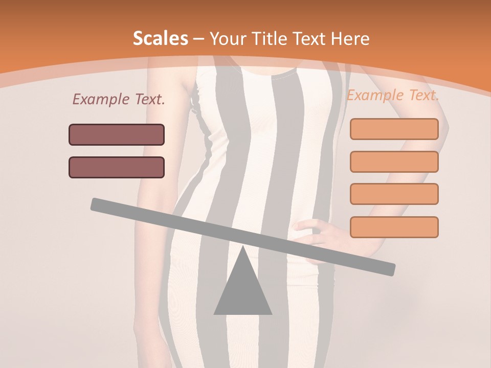 A Woman In A Black And White Striped Dress PowerPoint Template