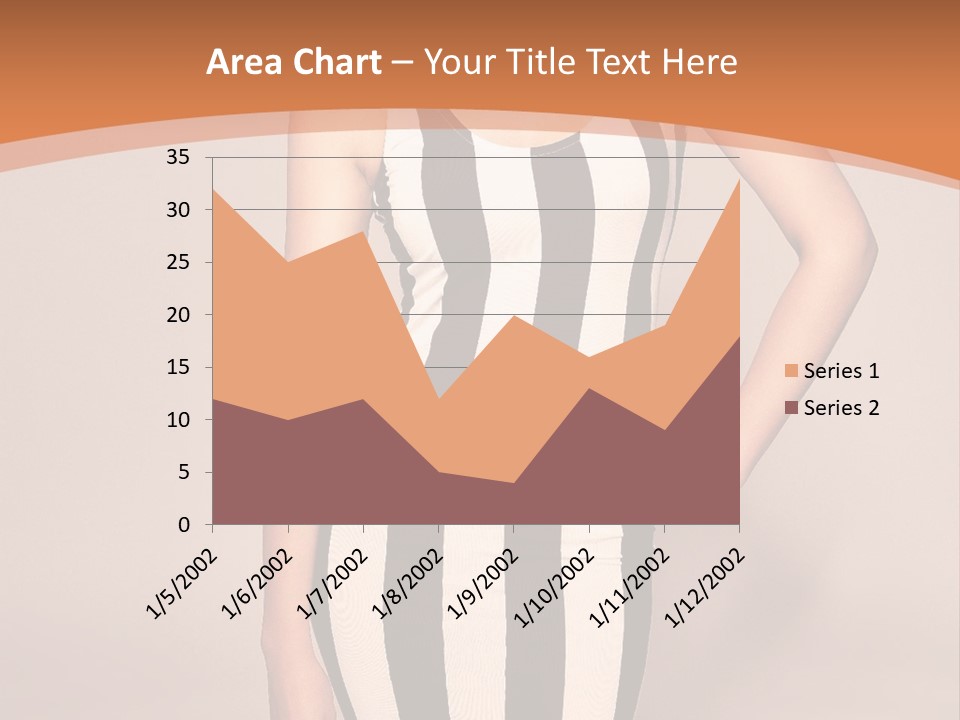 A Woman In A Black And White Striped Dress PowerPoint Template