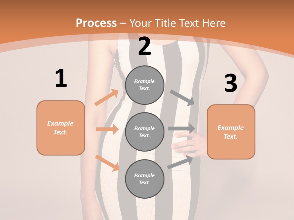 A Woman In A Black And White Striped Dress PowerPoint Template