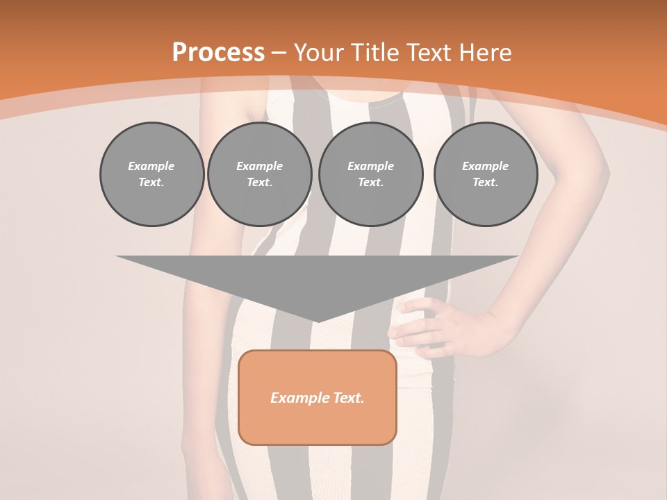 A Woman In A Black And White Striped Dress PowerPoint Template