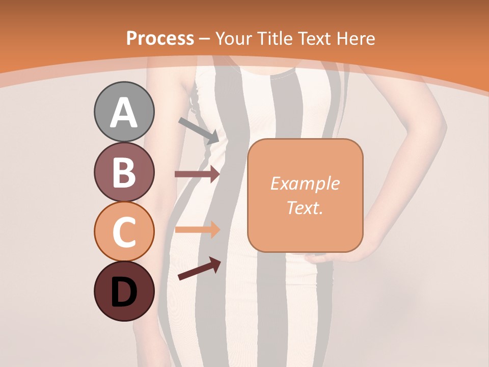 A Woman In A Black And White Striped Dress PowerPoint Template