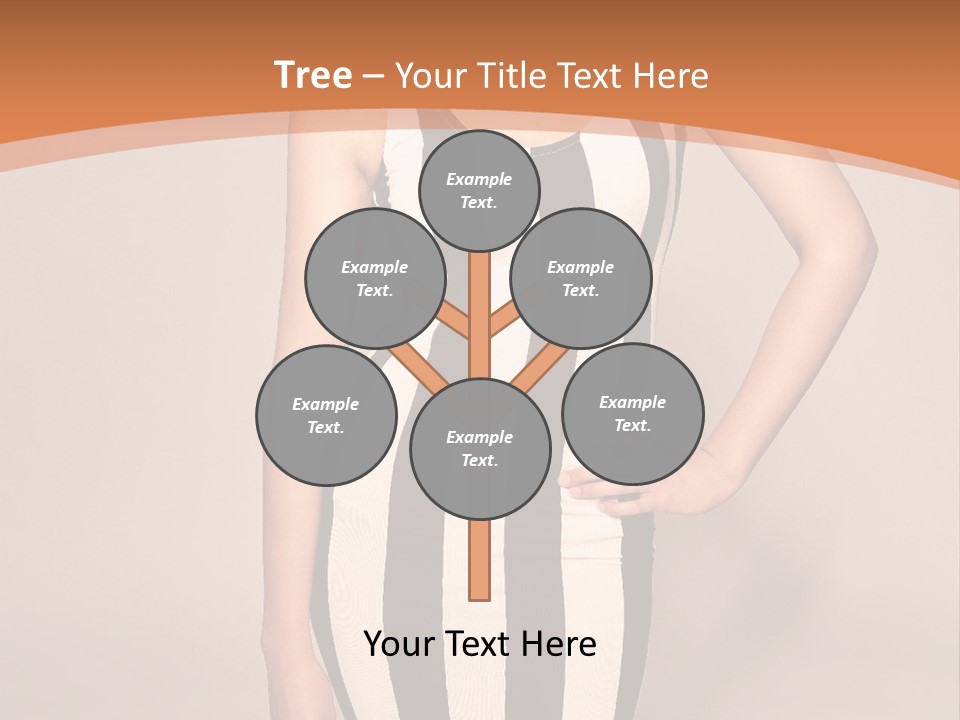 A Woman In A Black And White Striped Dress PowerPoint Template