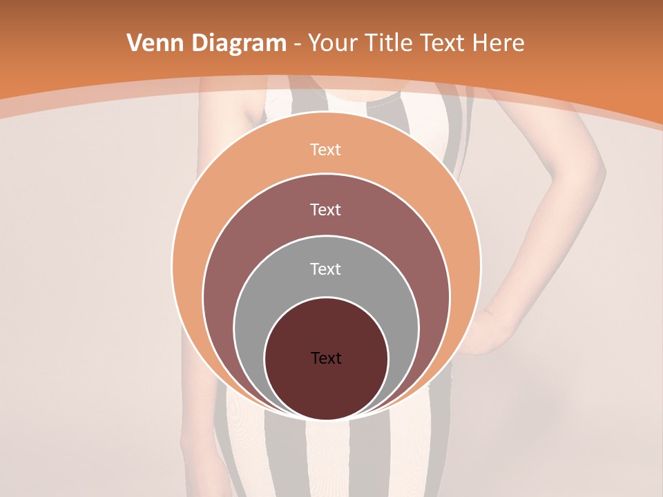 A Woman In A Black And White Striped Dress PowerPoint Template