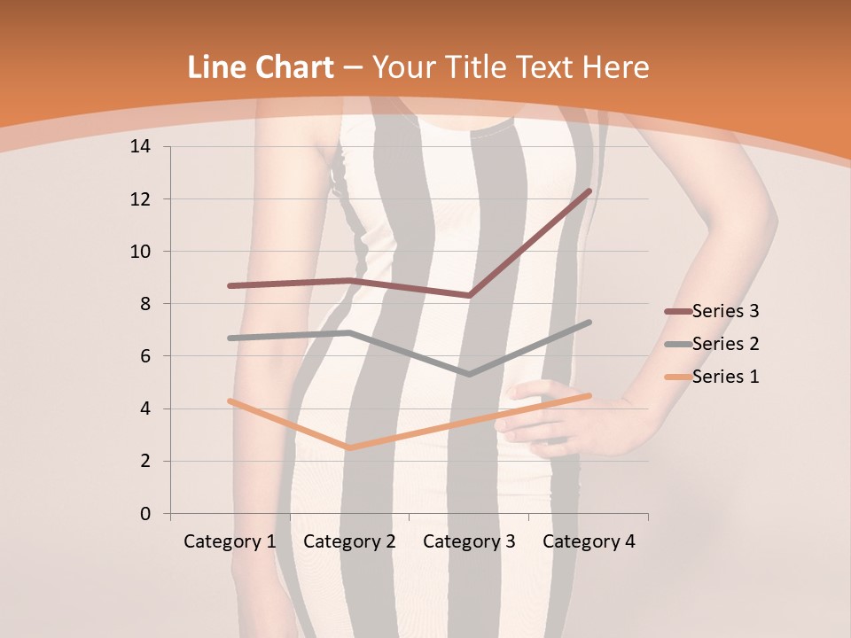 A Woman In A Black And White Striped Dress PowerPoint Template