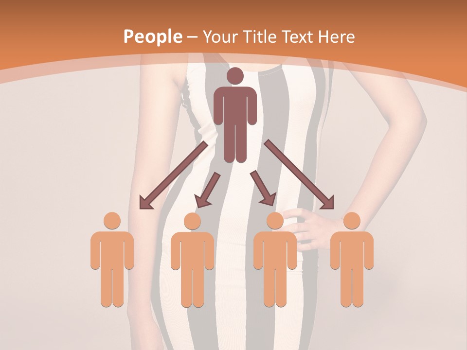 A Woman In A Black And White Striped Dress PowerPoint Template