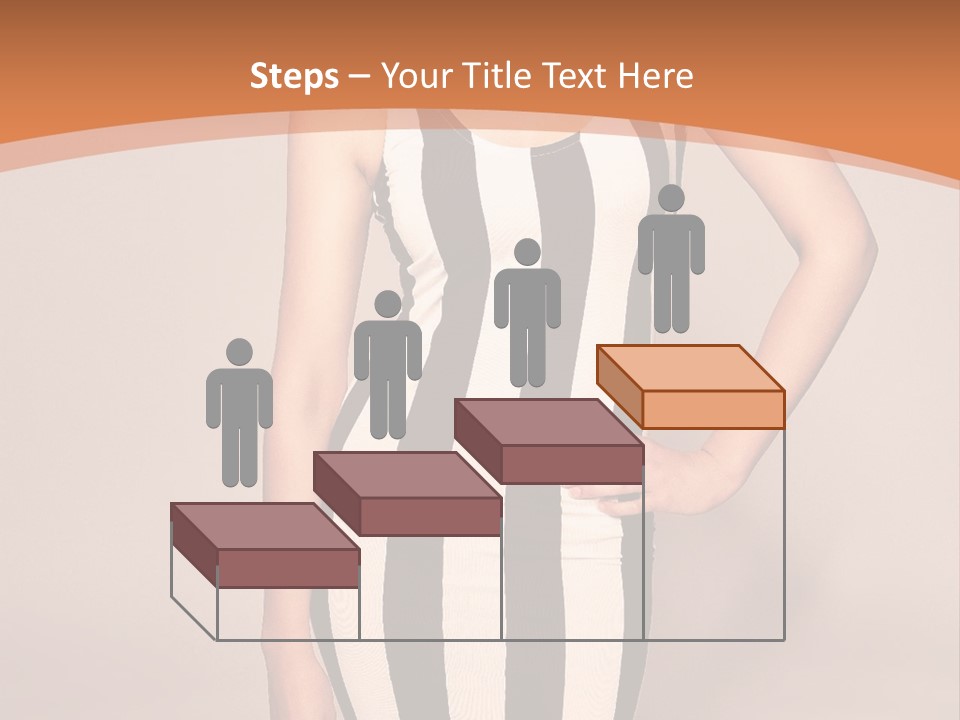 A Woman In A Black And White Striped Dress PowerPoint Template