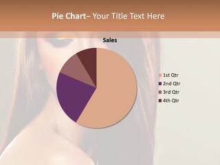 A Woman With Long Brown Hair And Green Eyes PowerPoint Template