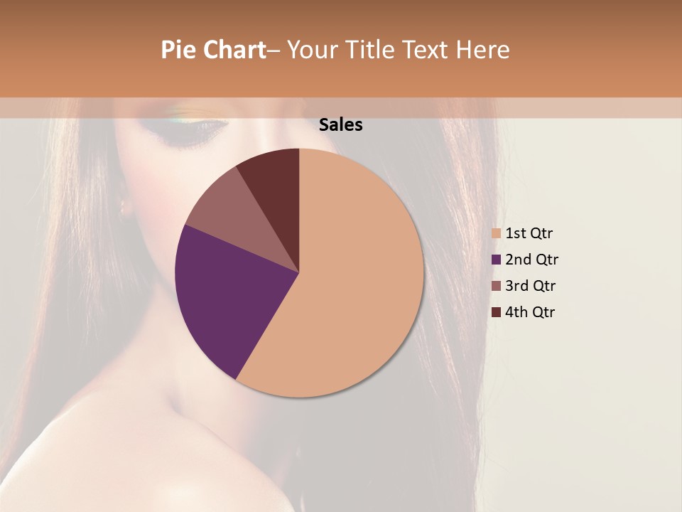 A Woman With Long Brown Hair And Green Eyes PowerPoint Template