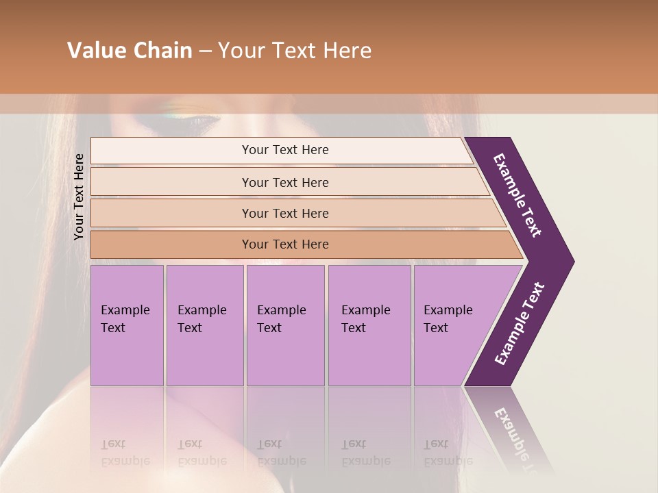 A Woman With Long Brown Hair And Green Eyes PowerPoint Template