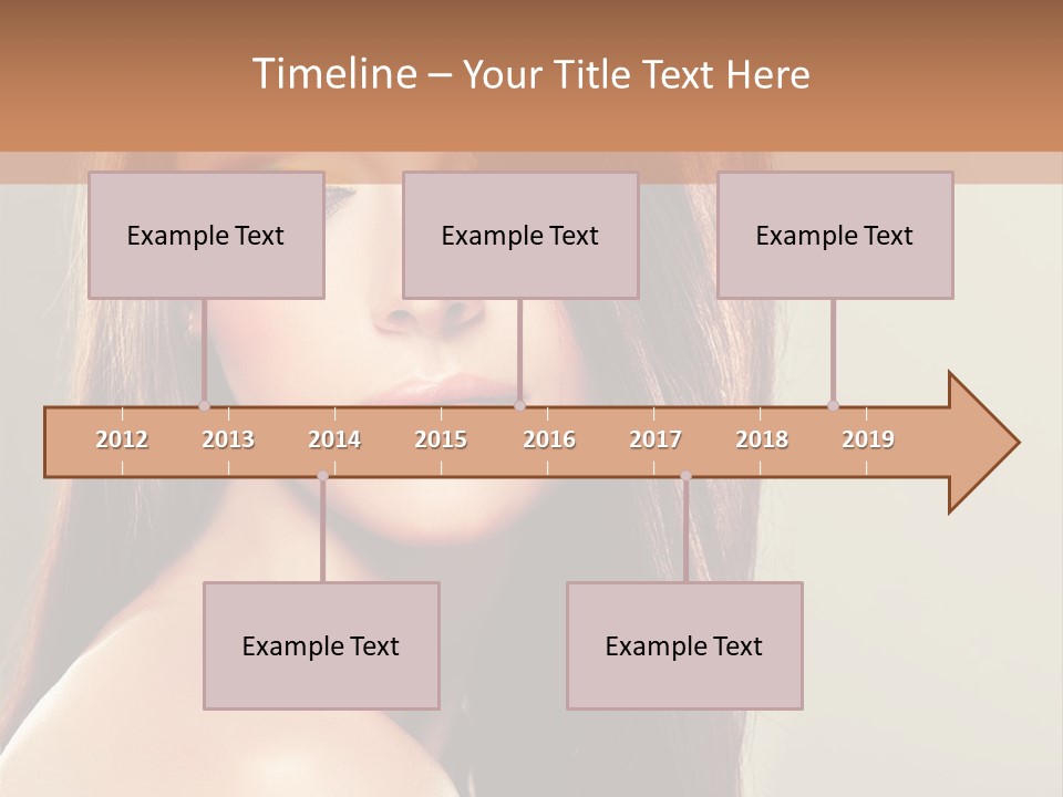 A Woman With Long Brown Hair And Green Eyes PowerPoint Template