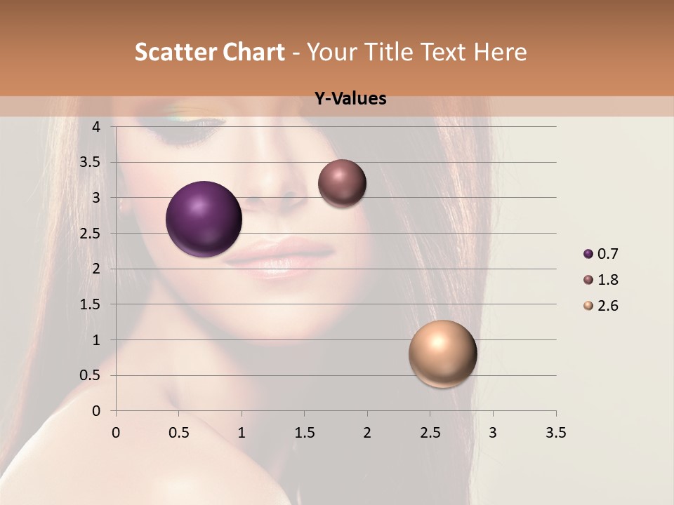 A Woman With Long Brown Hair And Green Eyes PowerPoint Template