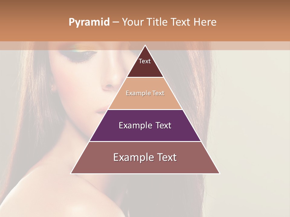 A Woman With Long Brown Hair And Green Eyes PowerPoint Template