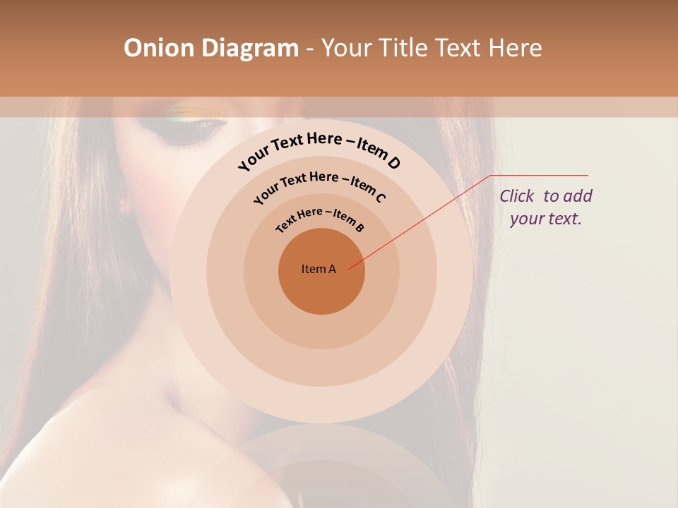 A Woman With Long Brown Hair And Green Eyes PowerPoint Template