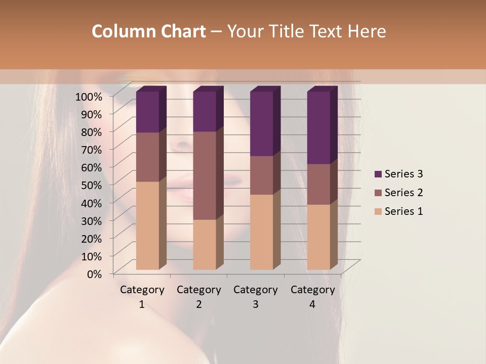A Woman With Long Brown Hair And Green Eyes PowerPoint Template