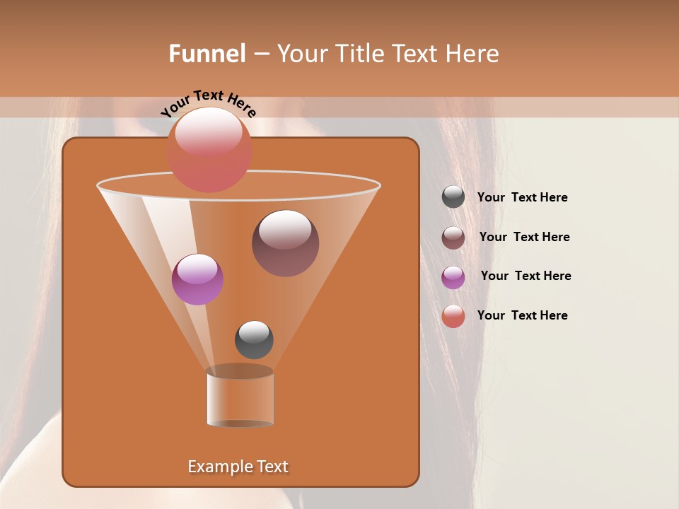 A Woman With Long Brown Hair And Green Eyes PowerPoint Template