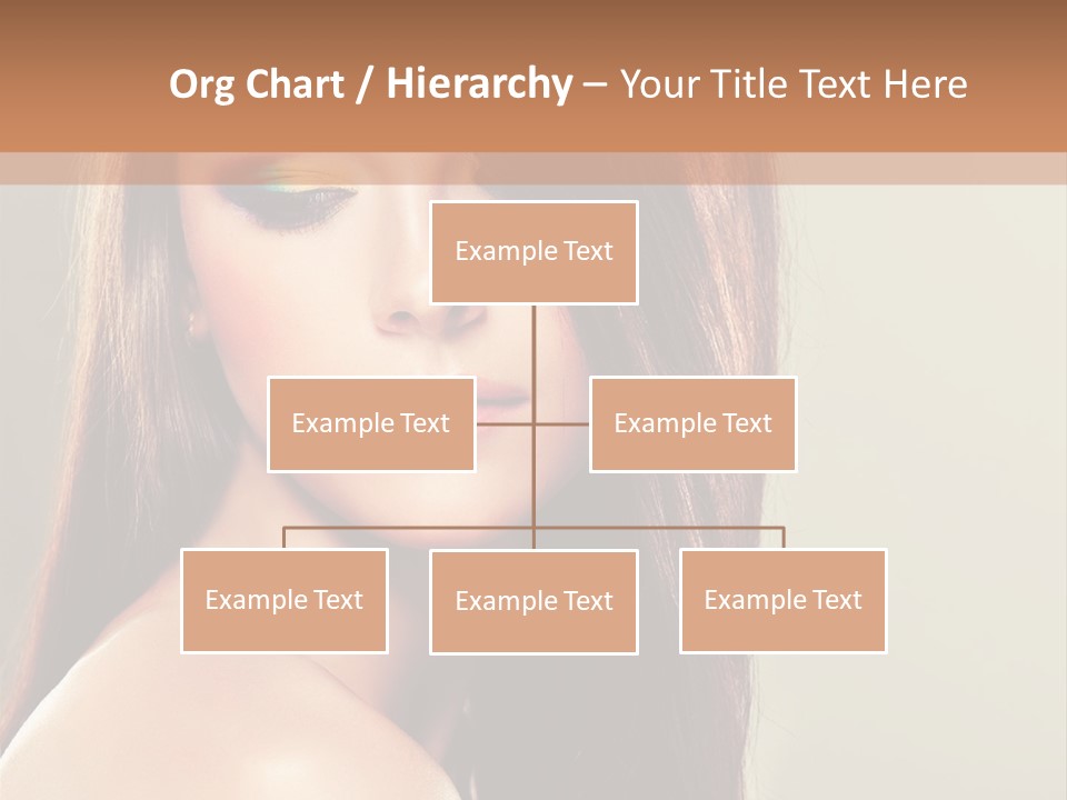 A Woman With Long Brown Hair And Green Eyes PowerPoint Template