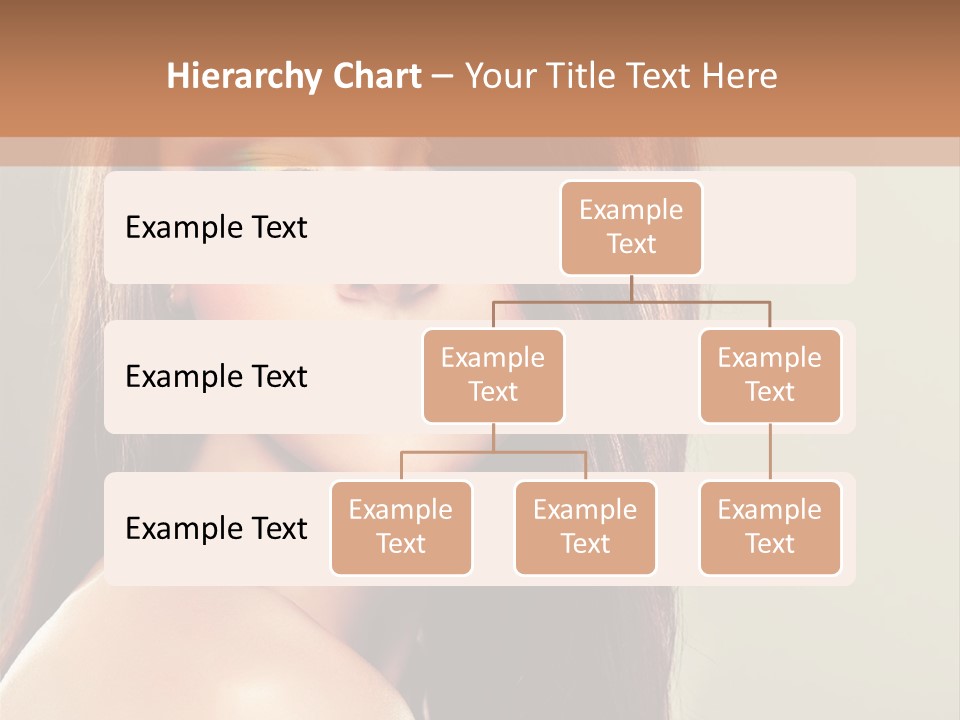 A Woman With Long Brown Hair And Green Eyes PowerPoint Template