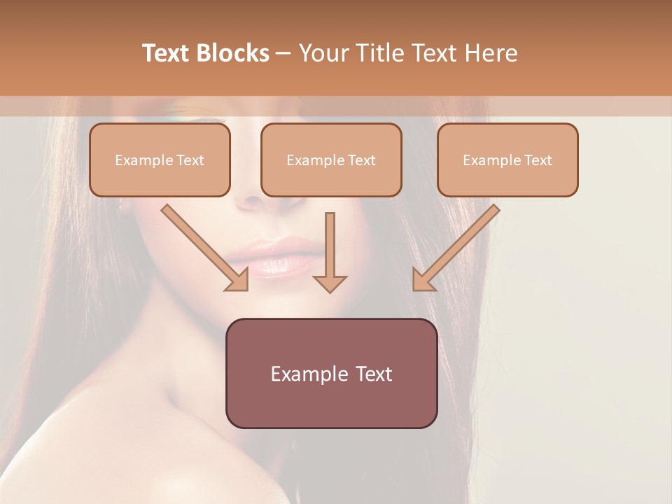 A Woman With Long Brown Hair And Green Eyes PowerPoint Template
