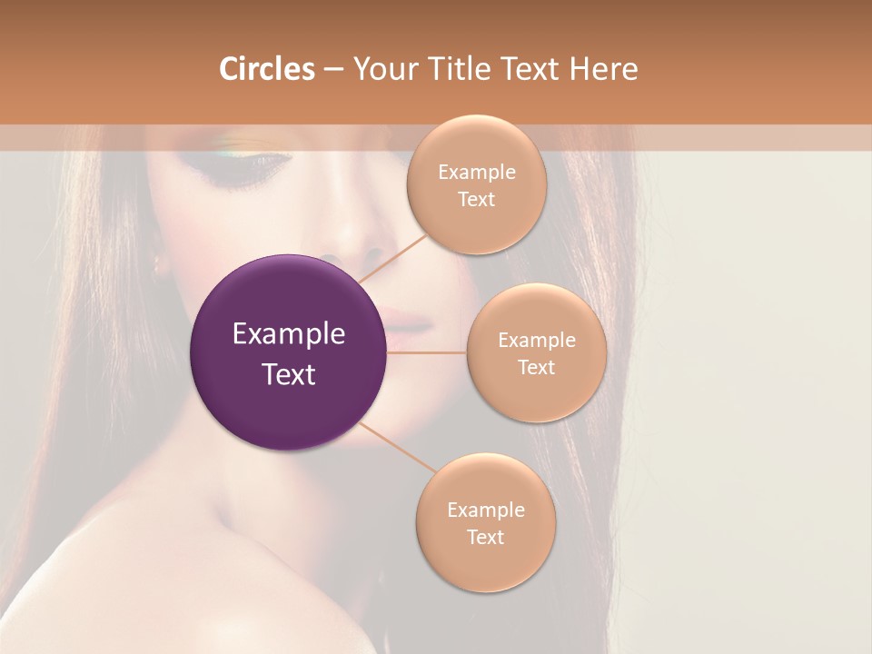 A Woman With Long Brown Hair And Green Eyes PowerPoint Template