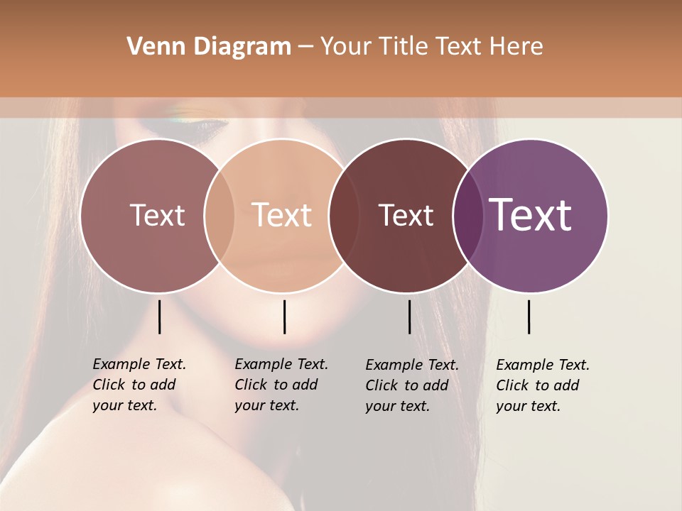 A Woman With Long Brown Hair And Green Eyes PowerPoint Template