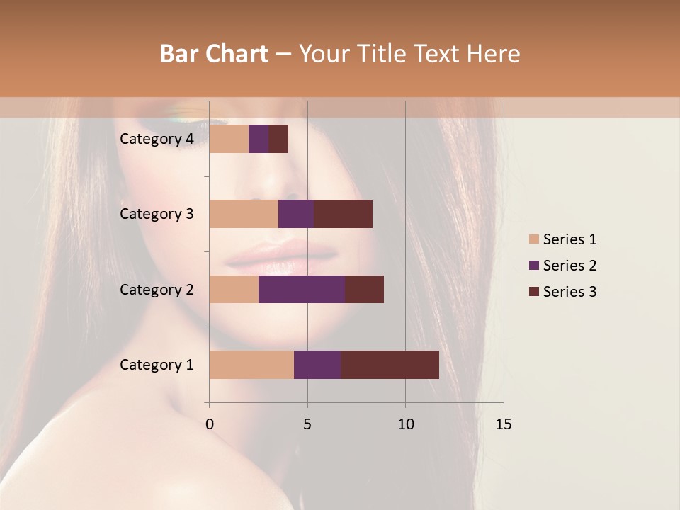 A Woman With Long Brown Hair And Green Eyes PowerPoint Template