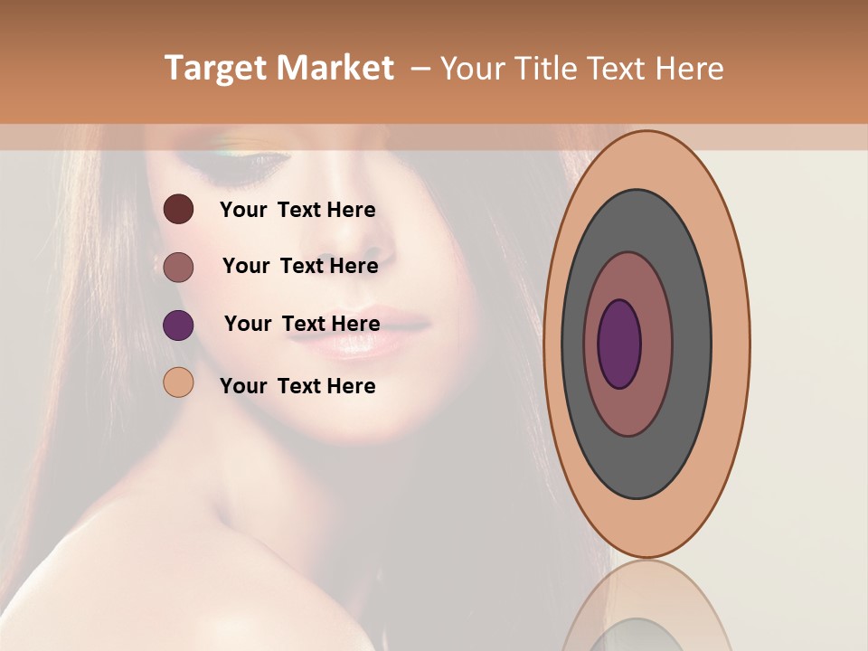 A Woman With Long Brown Hair And Green Eyes PowerPoint Template